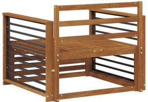 Sztuka 2 sofa z podłokietnikami lite drewno akacji naturalny