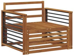 Sztuka 2 sofa z podłokietnikami lite drewno akacji naturalny
