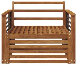 Sztuka 2 sofa z podłokietnikami lite drewno akacji naturalny