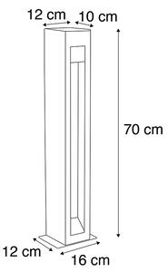 Zewnetrzna Nowoczesna lampa zewnętrzna szara 70cm - Sneezy Oswietlenie zewnetrzne