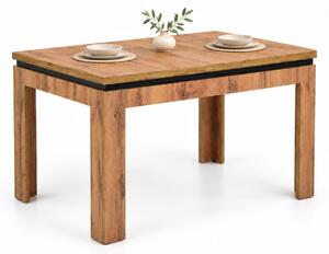 Stół rozkładany INSPIRO C-6, wymiary 120–160 × 80 cm, blat z drewna dębowego Wotan, nogi czarne