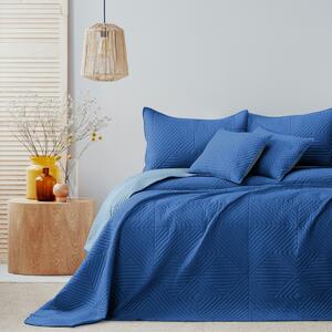 Narzuta na łóżko Pikowana Dwustronna Niebieska SOFTA-260x280 cm