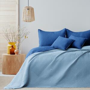 Narzuta na łóżko Pikowana Dwustronna Niebieska SOFTA-260x280 cm