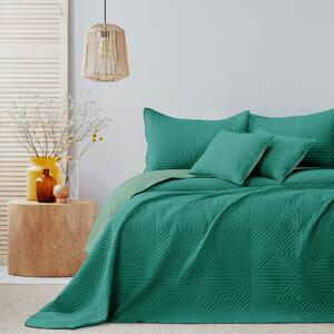 Narzuta na łóżko Pikowana Dwustronna Zielona SOFTA-170x210 cm