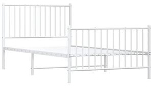 Białe metalowe łóżko rustykalne 100x200 cm F5-K53