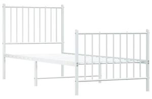 Białe pojedyncze łóżko metalowe 80x200 cm M9-Z32