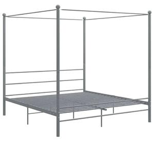 Szare metalowe łóżko rustykalne 180x200 cm C6-E92