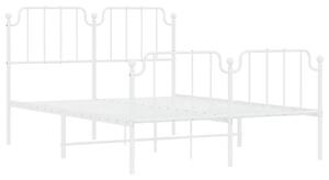 Industrialne białe łóżko metalowe z zagłówkiem 120x200 cm F2-T43