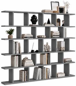 Szary designerski regał biblioteczka na książki C7-E15