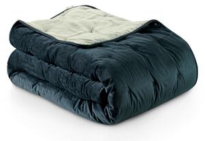 DecoKing – Narzuta na łóżko Premium Pikowana Dwustronna Navy Welwet DAISY-200x220 cm