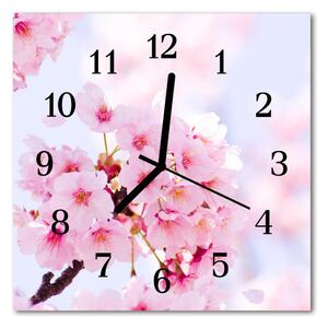 Zegar ścienny kwadrat Kwiaty
