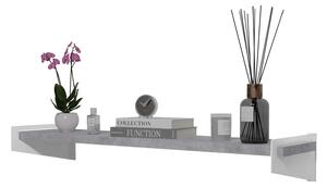 Nowoczesna półka ścienna biały + beton L9-G01