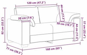 Sofa czerwone wino 160 x 77 x 82 cm tkanina