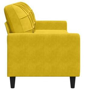 Sofa 3-osobowa, Å¼Ã³Åty, 210 cm, tapicerowana aksamitem