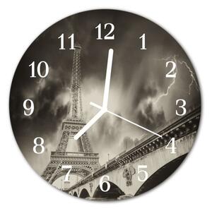 Zegar szklany okrągły Paryż