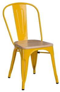 Emaga Krzesło Paris Wood żółte sosna naturalna