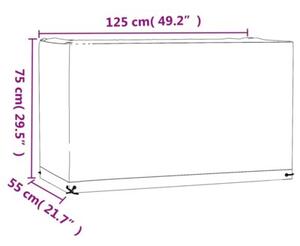Pokrowce na meble ogrodowe, 2 szt., 8 oczek, 125x55x75 cm