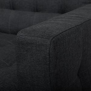 Modułowa sofa rozkładana 3-osobowa pikowana grafitowa Aberdeen Beliani