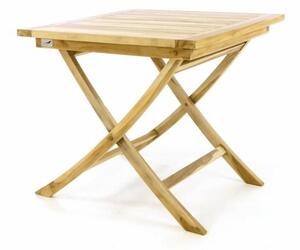 Emaga Składany stół ogrodowy DIVERO - drewno tekowe