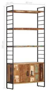 Regał na książki, 4 poziomy, 80x30x180 cm, drewno z odzysku