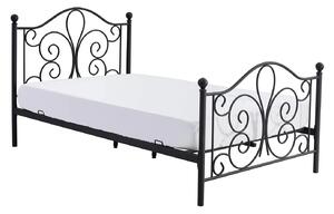 Czarne metalowe łóżko 120x200 cm Z9-T35
