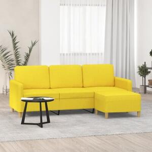 Sofa 3-osobowa z podnÃ³Å¼kiem, jasnoÅ¼Ã³Åty, 180 cm, tkaninÄ