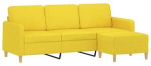 Sofa 3-osobowa z podnÃ³Å¼kiem, jasnoÅ¼Ã³Åty, 180 cm, tkaninÄ