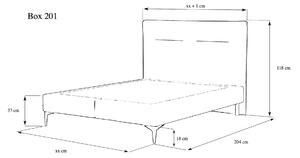 Łóżko kontynentalne Box 201 zestaw z materacem i przekładką