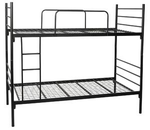 Łóżko metalowe piętrowe 90x200 czarne EasyBunk