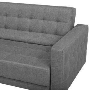 Modułowa sofa rozkładana 3-osobowa pikowana szara Aberdeen Beliani