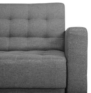Modułowa sofa rozkładana 3-osobowa pikowana szara Aberdeen Beliani