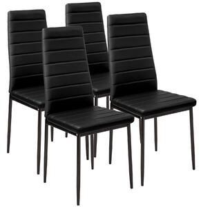 Tectake 401843 4 krzesła do jadalni - czarny