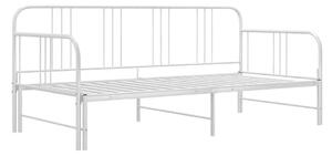 Białe Metalowe Łózko Rozkładane 90X200 Cm L6-G84