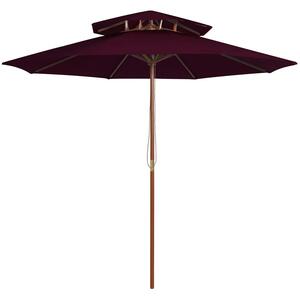 Bordowy okrągły parasol ogrodowy E1-G45