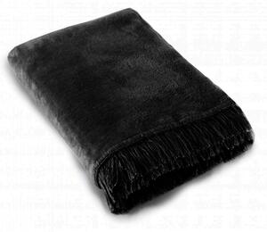 Koc bawełniany - czarny - 150 x 200