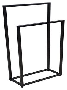 Czarny stojący wieszak na ręczniki 75 cm T9-G99