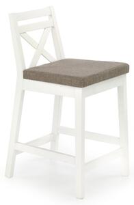 Wysokie krzesło barowe Drewniane do kuchni i jadalni Białe TOKERS