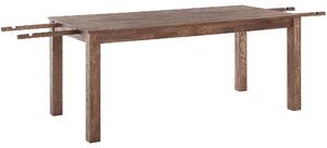 Stół do jadalni rozkładany 180/270 x 85 cm ciemne drewno dębowe Maxima Beliani