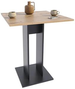 Kwadratowy Stolik Kuchenny Dąb Artisan + Czarny K9-P93