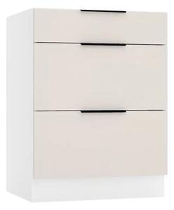 Szafka Kuchenna Z Szufladami 60 Cm Beż Piaskowy D3-F24
