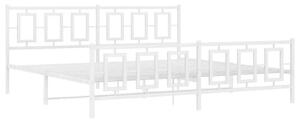 Białe metalowe loftowe łóżko małżeńskie 200x200 cm S0-D01