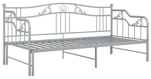 Szare rozkładane łóżko metalowe 90x200 cm N7-Z22