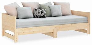 Łóżko rozsuwane z naturalnego drewna 2x(80x200) cm H8-P61