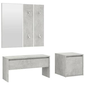 Minimalistyczny komplet mebli do przedpokoju beton R9-T79