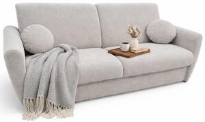 Jasnoszara sofa typu wersalka z poduszkami G7-K53