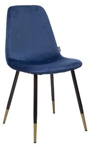 Aksamitne krzeso do jadalni Eazy Living Gilou Blue