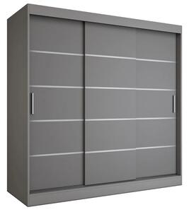 Szafa przesuwna antracyt 200 cm P1-H66