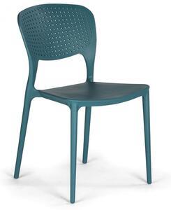 Krzesło do jadalni plastikowe EASY II 3+1 GRATIS, niebieskie