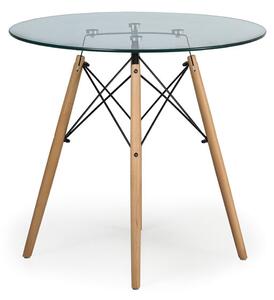 Szklany stół VIDRIO + 2x Krzesła do jadalni NORDY X, biały