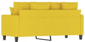 Sofa 2-osobowa, jasnoÅ¼Ã³Åta, 140 cm, tapicerowana tkaninÄ